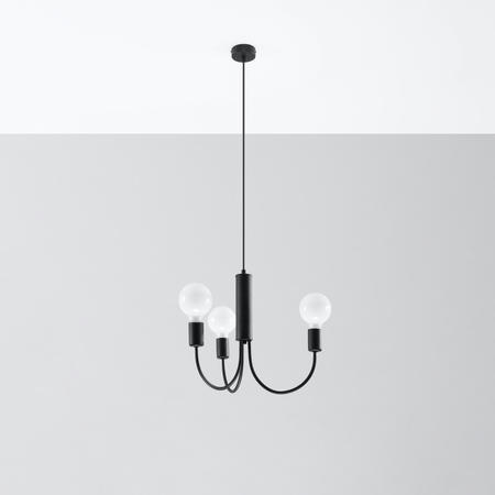 Sollux Lighting Żyrandol PICCOLO 3 czarny SL.0856