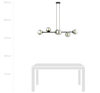 Lampa wisząca ROSSI 6 BL GRAFIT Emibig 875/6 czarny