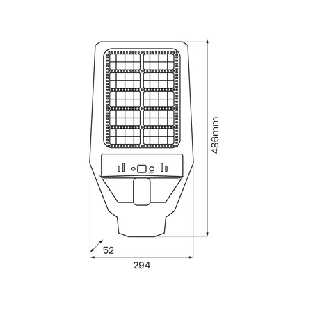 Eko-Light Latarnia Solarna Kers II 300W 1200lm 6500K EKO1191 CZARNY