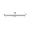 Kinkiet Nevada L 1xLED czarny IP44 LP-778/1W L BK