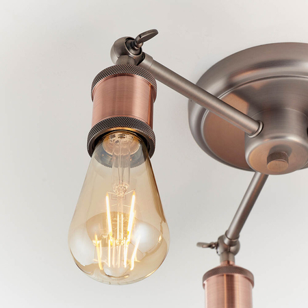 Lampa sufitowa Endon Lighting Hal 76124 miedziany