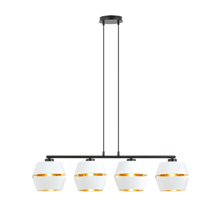 Lampa wisząca PIANO 4 Emibig 1182/4 biały/czarny