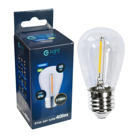 Eko-Light Żarówka Filamentowa LED 0,5W ST45 E27 2700K EKZF8123