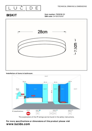 Lampa sufitowa Lucide BISKIT 79111/30/31 biały