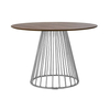 Stół GLAM WALNUT 110 - fornir orzechowy, chromowana podstawa
