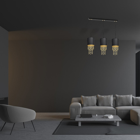 Milagro Lampa wisząca ALMERIA BLACK/GOLD 3xE27 MLP64400 CZARNY / ZŁOTY
