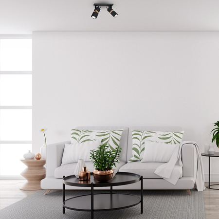 Milagro Lampa sufitowa VIDAR BLACK 2xGU10 MLP5401 CZARNY