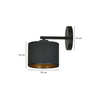Kinkiet HILDE K1 BL BLACK Emibig 1054/K1 czarny