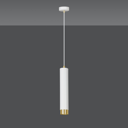 Lampa wisząca KIBO 1 WH/GOLD Emibig 642/1 biały/złoty