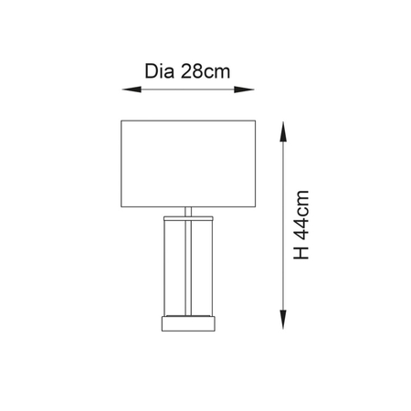 Lampa stołowa Endon Lighting Lessina 102674 nikiel