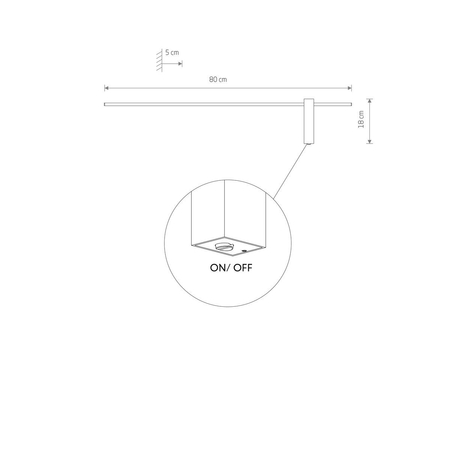 Kinkiet MOTIVE LED M Nowodvorski 10852 czarny