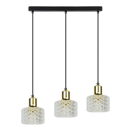 Milagro Lampa wisząca LUMI 3xG9 ML9748 CZARNY + ZŁOTY