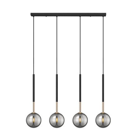 Lampa wisząca Zuma Line P0574-04D-SDFZ ARCTURUS LAMPA WISZĄCA CZARNO-ZŁOTA/BLACK-GOLD