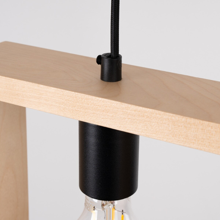Sollux Lighting Lampa wisząca ARIES naturalne drewno SL.1310
