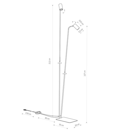 Lampa podłogowa MONO Nowodvorski 7708 czarny