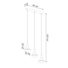 Sollux Lighting Lampa wisząca TALEJA 3 czarna [E27] SL.0986