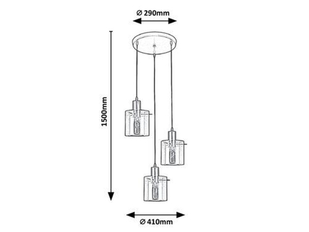 Lampa wisząca Rabalux Donati 5223 złoty