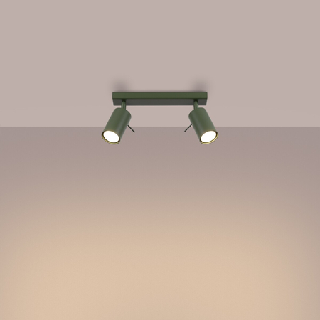 Sollux Lighting Plafon RING 2 zielony oliwkowy SL.1501