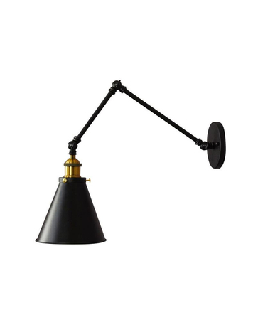 Kinkiet Lumina Deco LDW-B007-2-BK Rubi W2