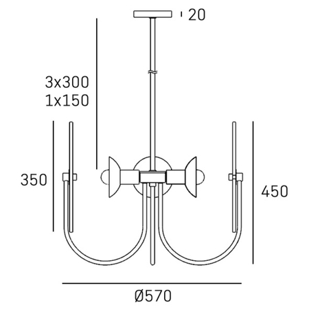 Cosmo Light Lampa wisząca MODENA P04814BR