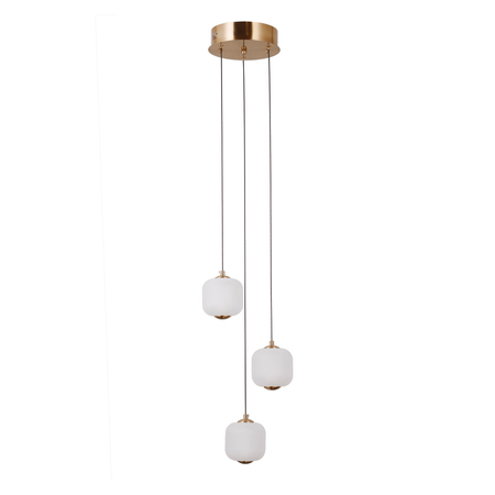 Lampa wisząca Italux PND-34362-3-HBR-OPAL złoty