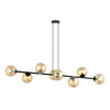 Lampa wisząca ROSSI 8 BL MIODOWY Emibig 876/8 czarny/złoty