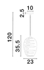 Lampa wisząca Luces Exclusivas BAMBU - czarny mat LE43419