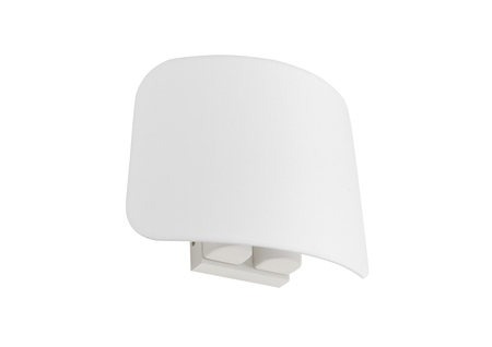 Lampa ścienna ELEA biały mat 2xE27 biały klosz z tkaniny