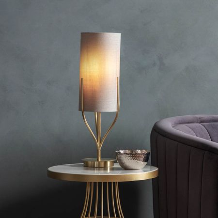 Lampa stołowa Endon Lighting Fraser 95467 mosiądz