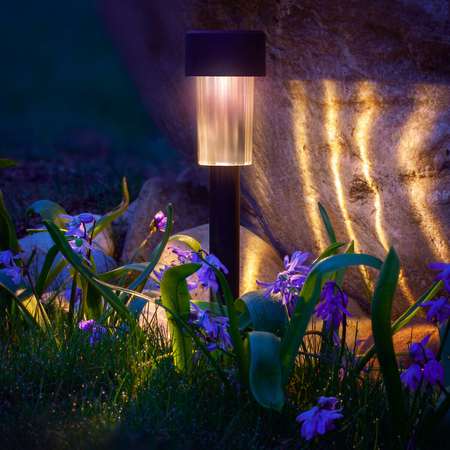 Eko-Light Lampa Solarna Patyk Czarny 4,5x4,5x29,5 EKO0593 CZARNY