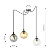 Lampa wisząca GIGI 3 BL MIX Emibig 939/3 czarny/złoty