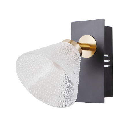 Kinkiet Italux WL-34393-1-BK-HBR Czarny mat, złoty