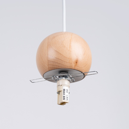 Sollux Lighting Lampa wisząca POMPELMO naturalne drewno SL.0393