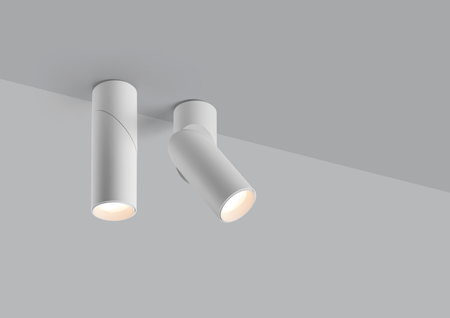 Lampa sufitowa łazienkowa GALILEO ART biały mat GU10 ø56X158mm IP44