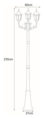 Lampa zewnętrzna VASCO Kaja K-7007A2/3N CZARNY 