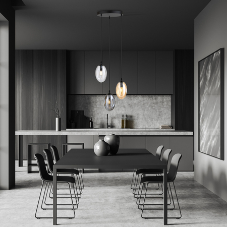 Lampa wisząca ASTRAL 3 Emibig 1268/3PREM czarny/złoty
