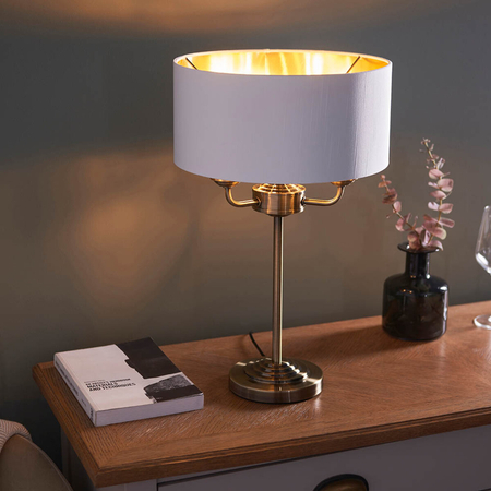 Lampa stołowa Endon Lighting Highclere 98932 mosiądz