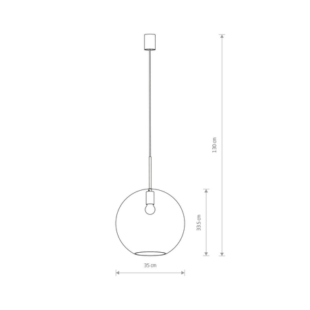 Lampa wisząca SPHERE XL Nowodvorski 7846 przezroczysty