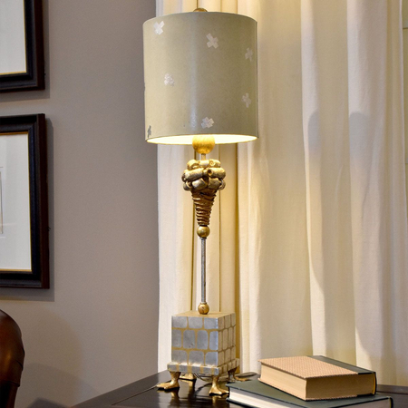 Lampa stołowa Elstead Lighting Pompadour X kremowy FB-POMPADOURX-TL