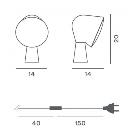 Lampa stołowa Foscarini 200001-27 Binic