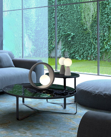 Lampa stołowa NEWTON B TABLE BGR Azzardo AZ3462 szary