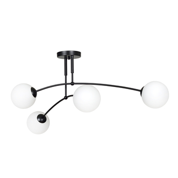 Lampa sufitowa PREGOS 4 BLACK Emibig 670/4 biały/czarny