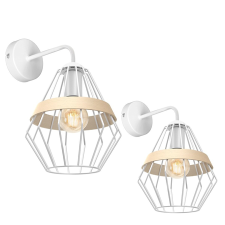 Milagro Kinkiet Cliff 1xE27 Biały MLP5517 BIAŁY