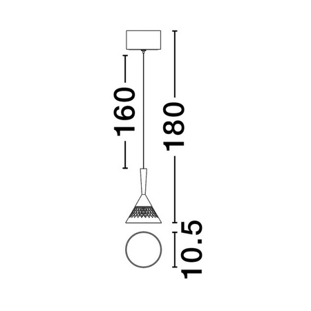 Lampa wisząca Luces Exclusivas LE44214 złoty i odcienie złota