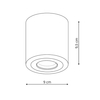 Oczko Faro XL natynkowa 1xGU10 czarna IP65 LP-6510/1SM XL BK