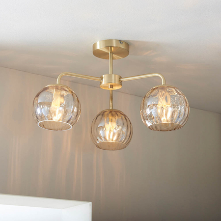 Lampa sufitowa Endon Lighting Dimple 91968 mosiądz