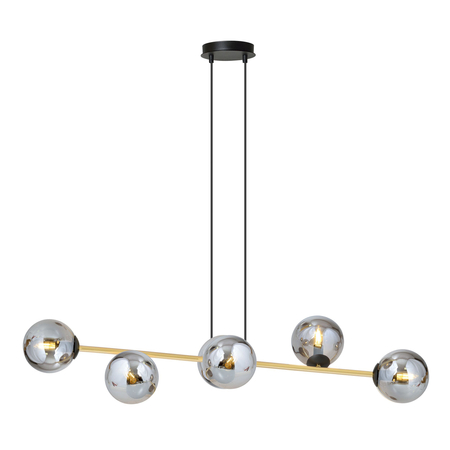 Lampa wisząca GRAVITY 6 Emibig 1237/6 czarny/złoty