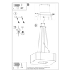 Sollux Lighting Żyrandol URANO 80 biały SL.0827