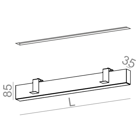 Lampa wpuszczana AQForm Rafter LED Recessed Biały Struktura