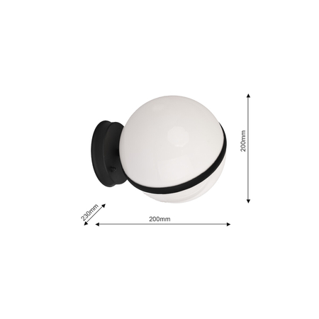 Eko-Light Kinkiet ogrodowy CIRCULO 1xE27 EKO6641 CZARNY